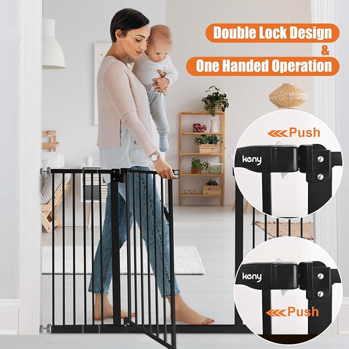 Retractable Stair Gate for Pets & Baby Safety