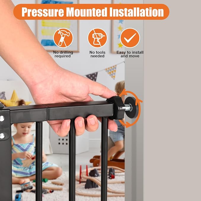 Retractable Stair Gate for Pets & Baby Safety